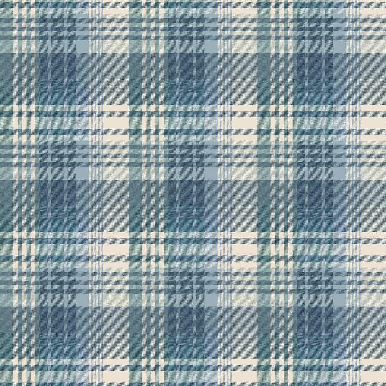 Mulberry Ancient Tartan Wallpaper - Teal - Mulberry Home - FG100/R11 - Premier Wallcovering