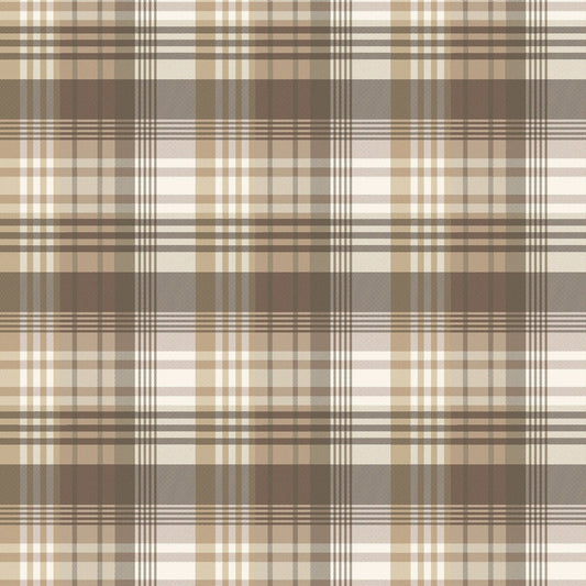 Mulberry Ancient Tartan Wallpaper - Woodsmoke - Mulberry Home - FG100/A15 - Premier Wallcovering
