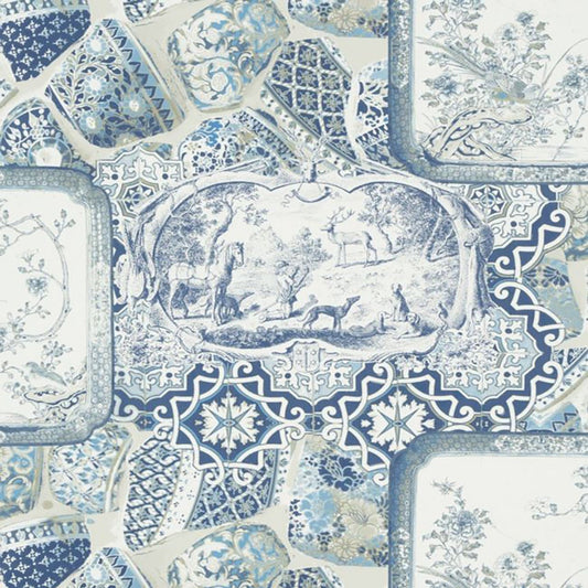 Mulberry China Wallpaper - Indigo - Mulberry Home - FG080/H10 - Premier Wallcovering