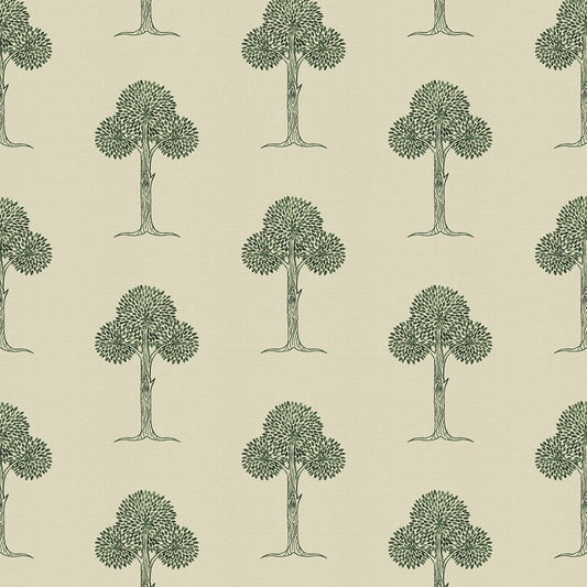 Mulberry Tree Wallpaper - Shades of Green on Sand - LAN100257 - Lucie Annabel - Premier Wallcovering