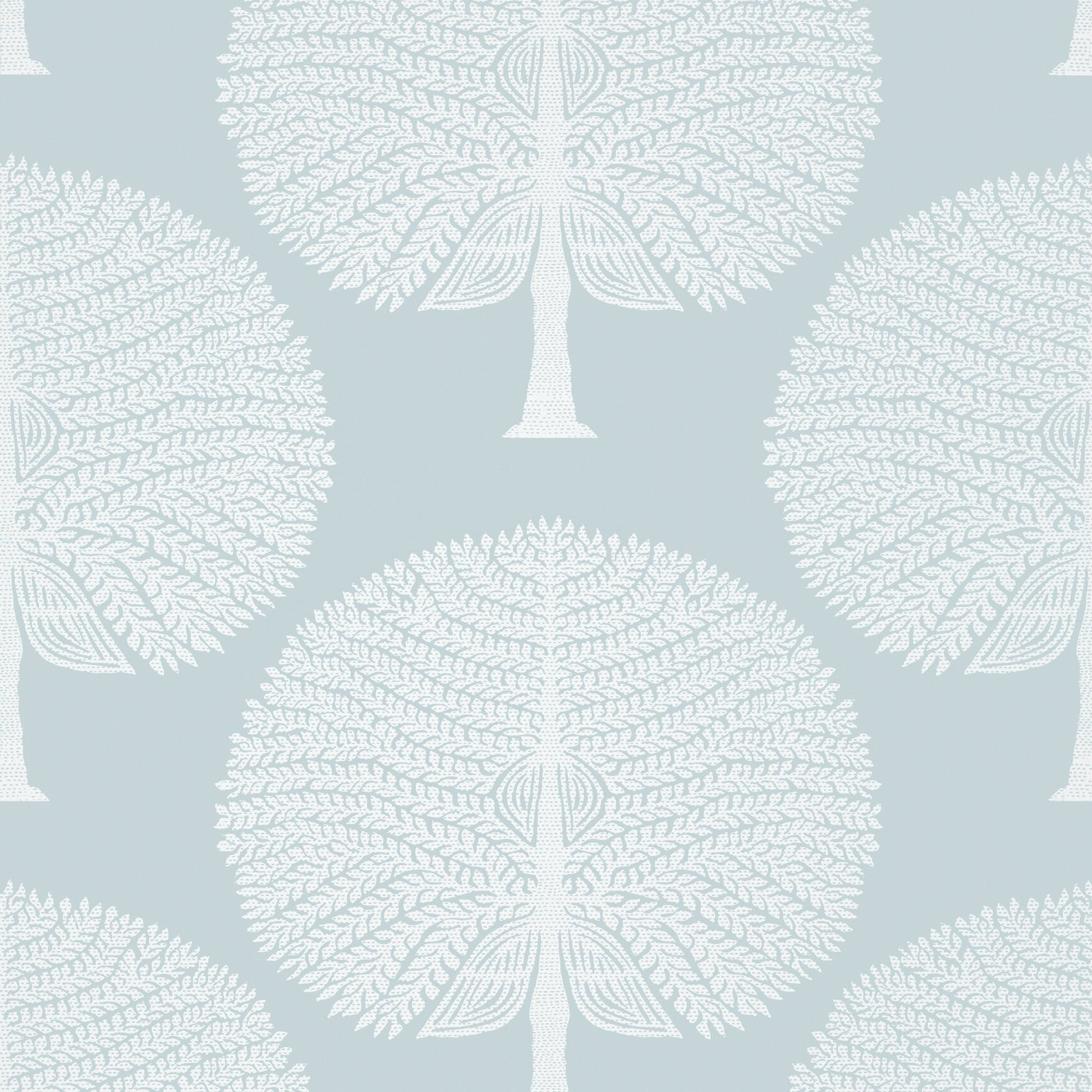 Mulberry Tree Wallpaper - Spa Blue - Thibaut - T10600 - Premier Wallcovering