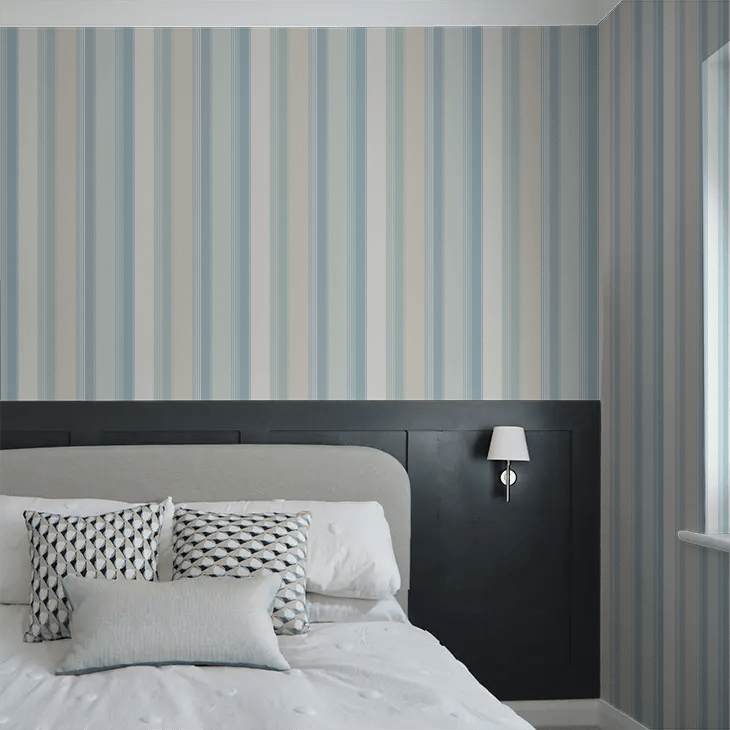 Multi Stripe Wallpaper - Wild Water - Ohpopsi - LBK50161W - Premier Wallcovering