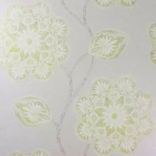 Mumtaz Wallpaper - Green/ Grey/White - Osborne & Little - W6593-02 - Premier Wallcovering