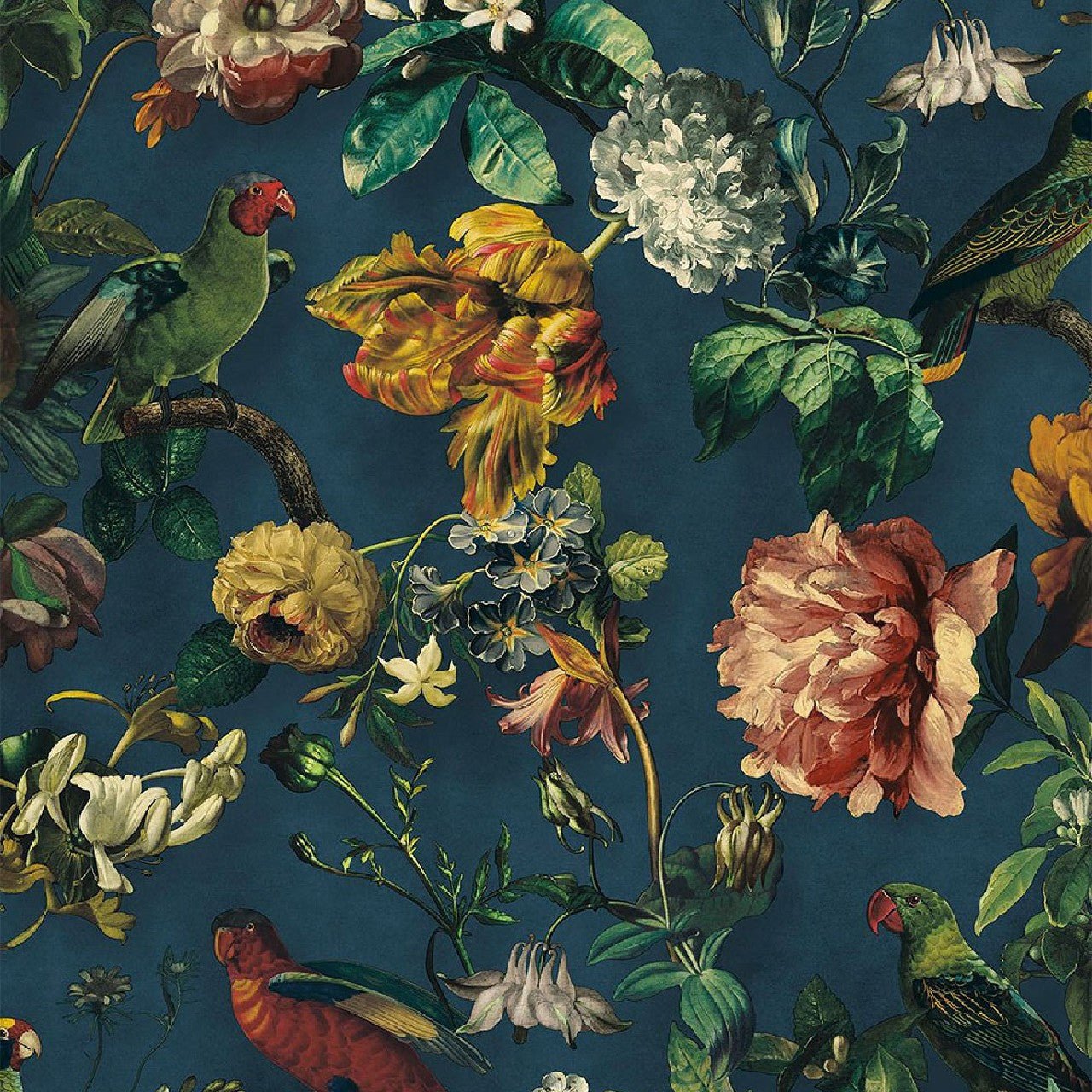Museum Enchanted Floral Wallpaper - Blue - Eijffinger - 307306 - Premier Wallcovering
