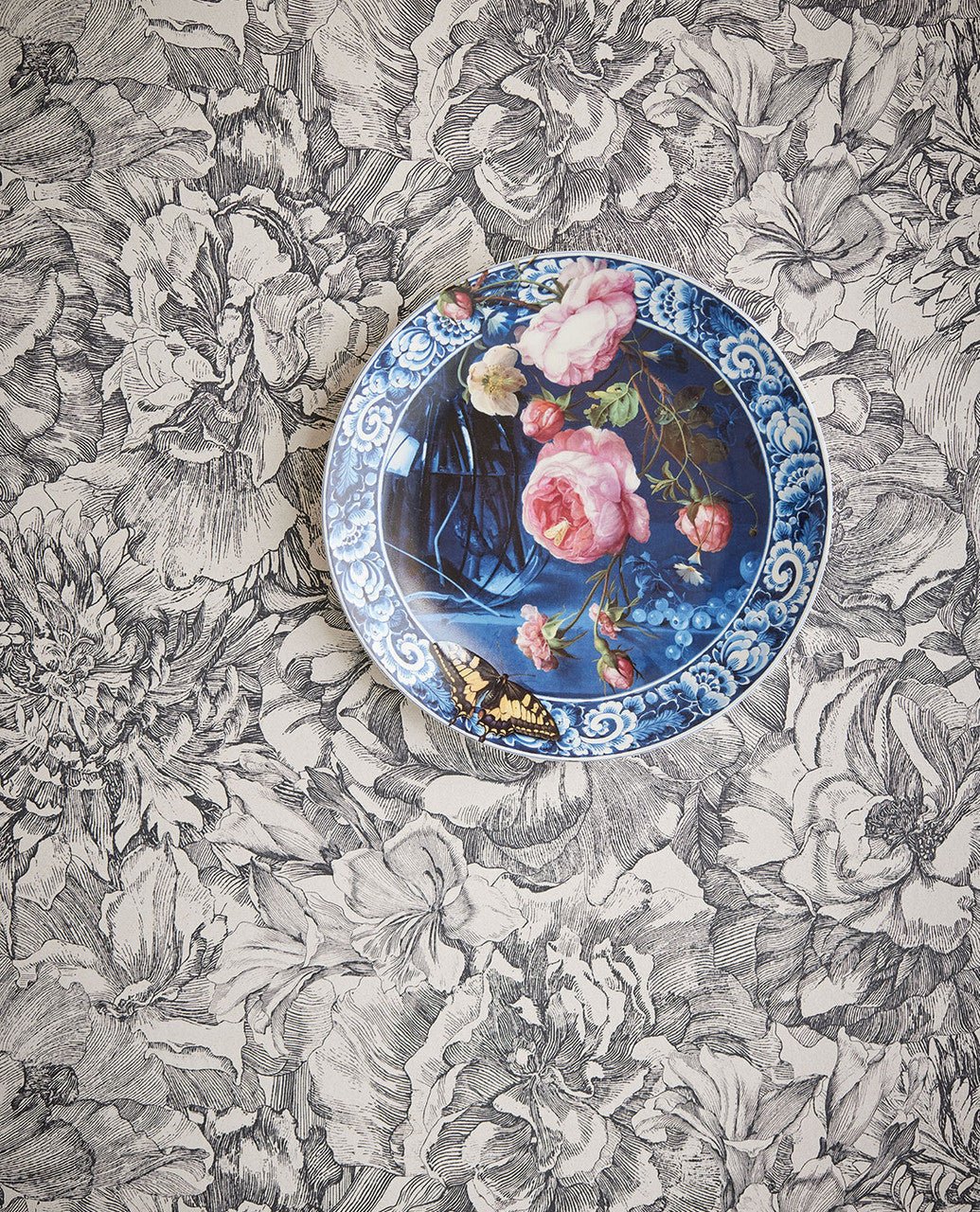 Museum Flowers Wallpaper - Green - Eijffinger - 307346 - Premier Wallcovering