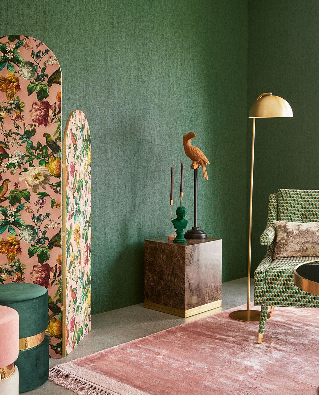 Museum Gradient Wallpaper - Green - Eijffinger - 307322 - Premier Wallcovering