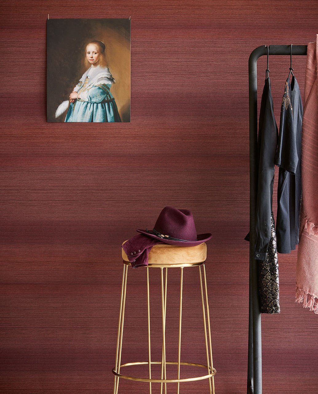 Museum Gradient Wallpaper - Red / Pink - Eijffinger - 307314 - Premier Wallcovering