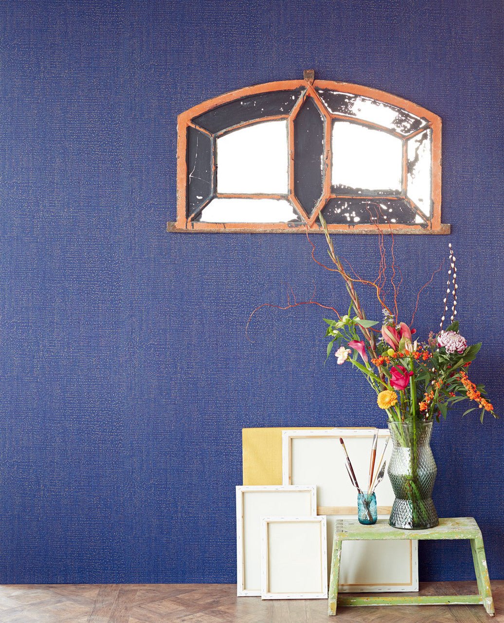 Museum Speckled Texture Wallpaper - Navy - Eijffinger - 307350 - Premier Wallcovering