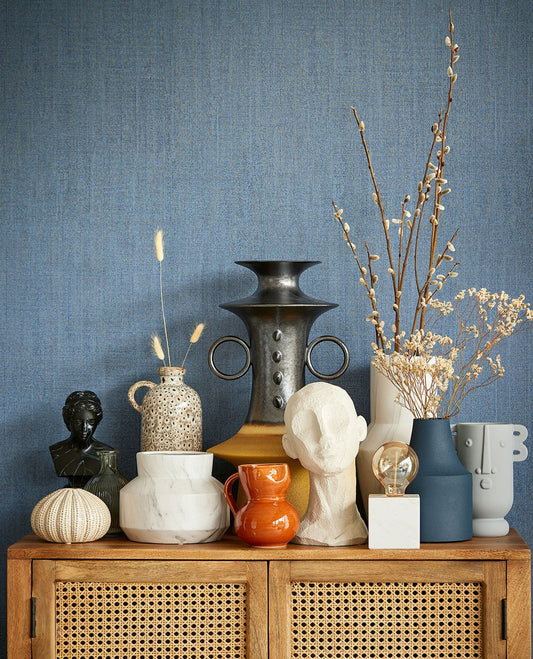 Museum Speckled Texture Wallpaper - Blue - Eijffinger - 307352 - Premier Wallcovering