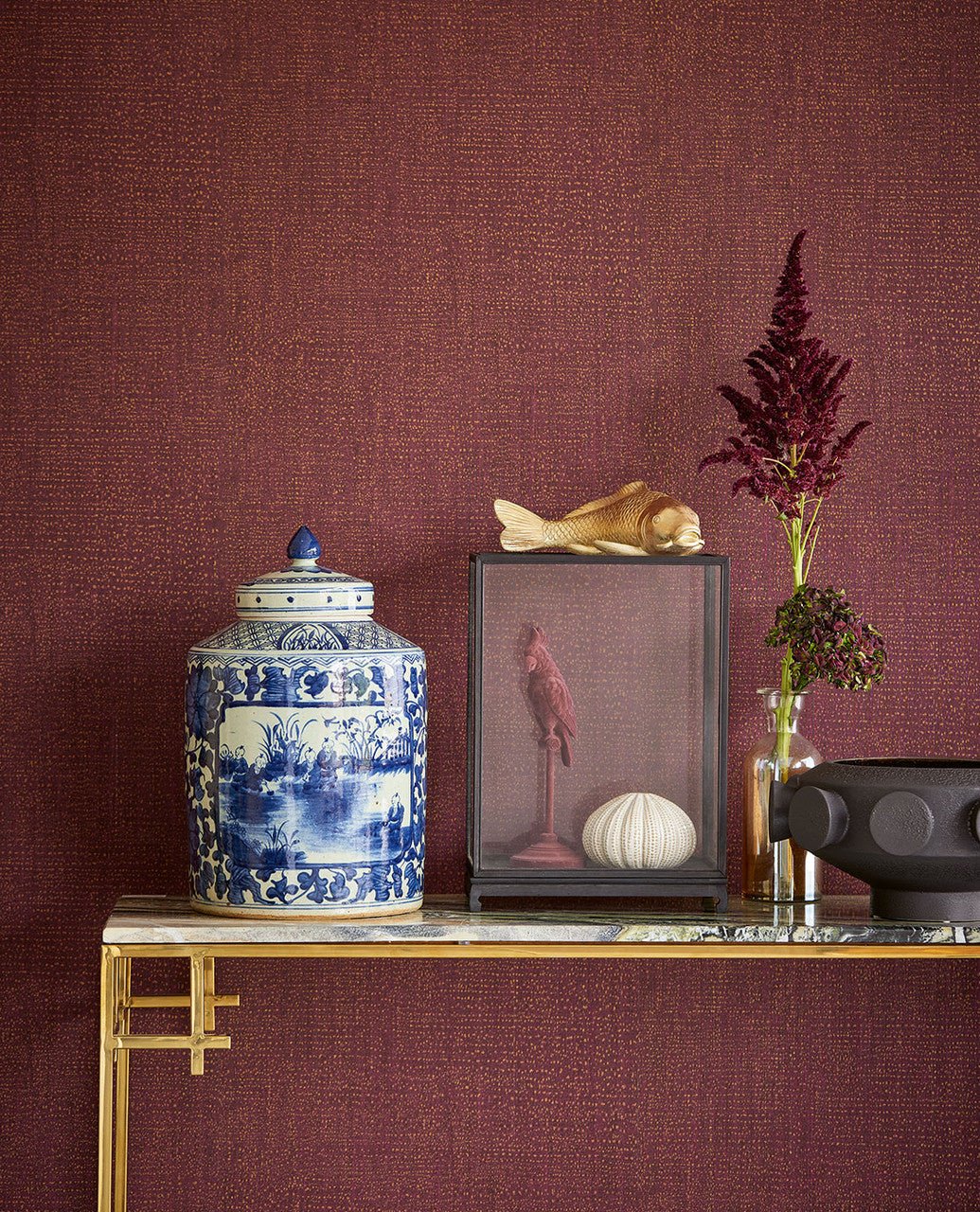 Museum Speckled Texture Wallpaper - Red - Eijffinger - 307356 - Premier Wallcovering