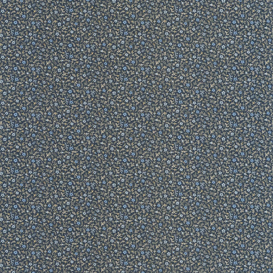 Myosotis Flower Market Wallpaper - Bleu Nuit - Casadeco - 89236505 - Premier Wallcovering