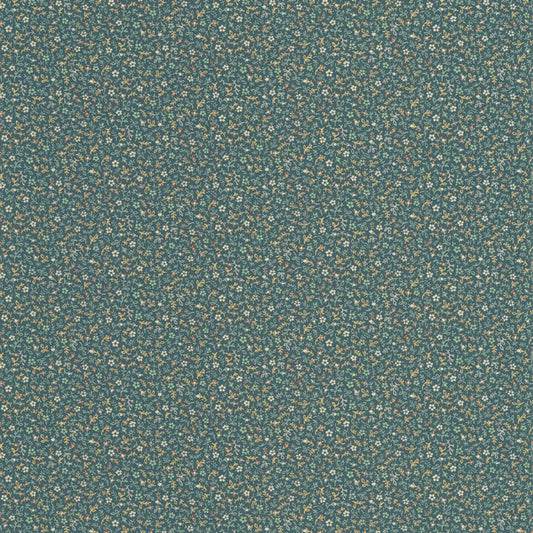 Myosotis Flower Market Wallpaper - Bleu Paon - Casadeco - 89236434 - Premier Wallcovering