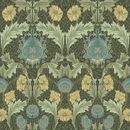 Myrtle Wallpaper - Green / Blue - Midbec - 82060 - Premier Wallcovering
