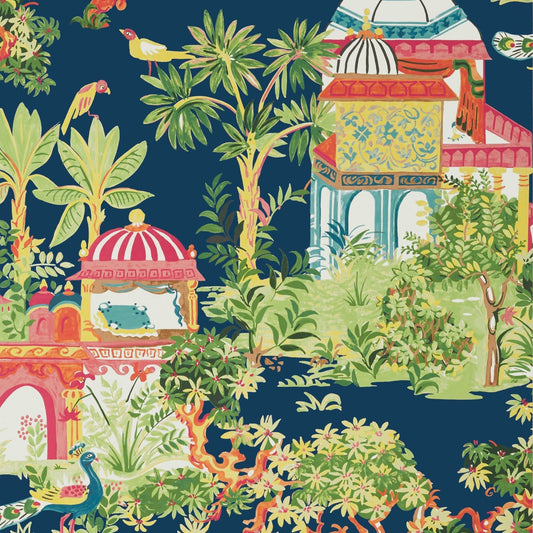 Mystic Garden Wallpaper - Navy - Thibaut - T20823 - Premier Wallcovering