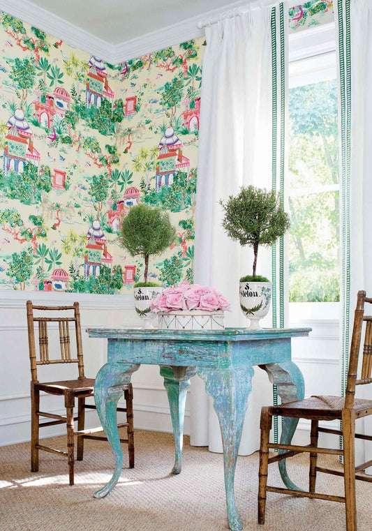 Mystic Garden Wallpaper - Navy - Thibaut - T20823 - Premier Wallcovering