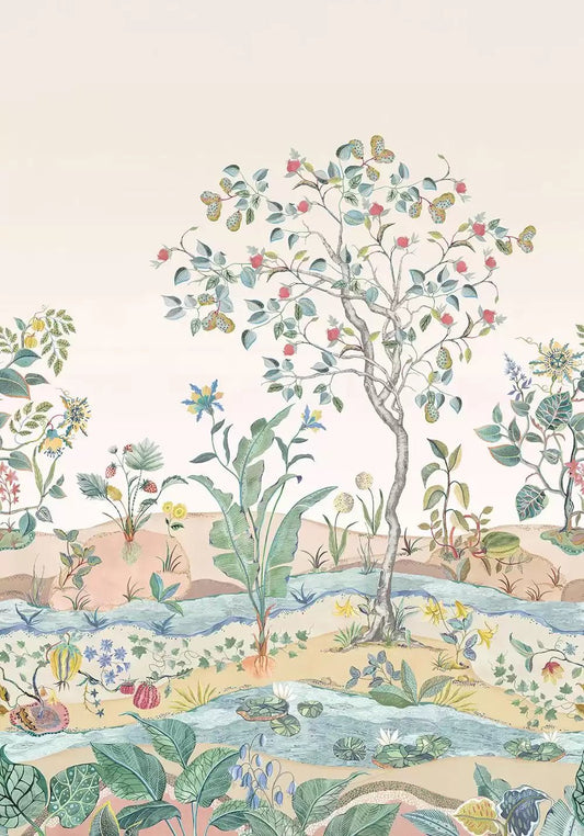 Mythica Mural Wallpaper - Shell - Osborne & Little - W7817-02 - Premier Wallcovering