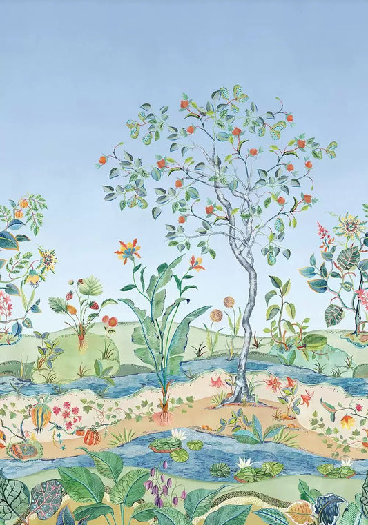 Mythica Mural Wallpaper - Azure - Osborne & Little - W7817-01 - Premier Wallcovering