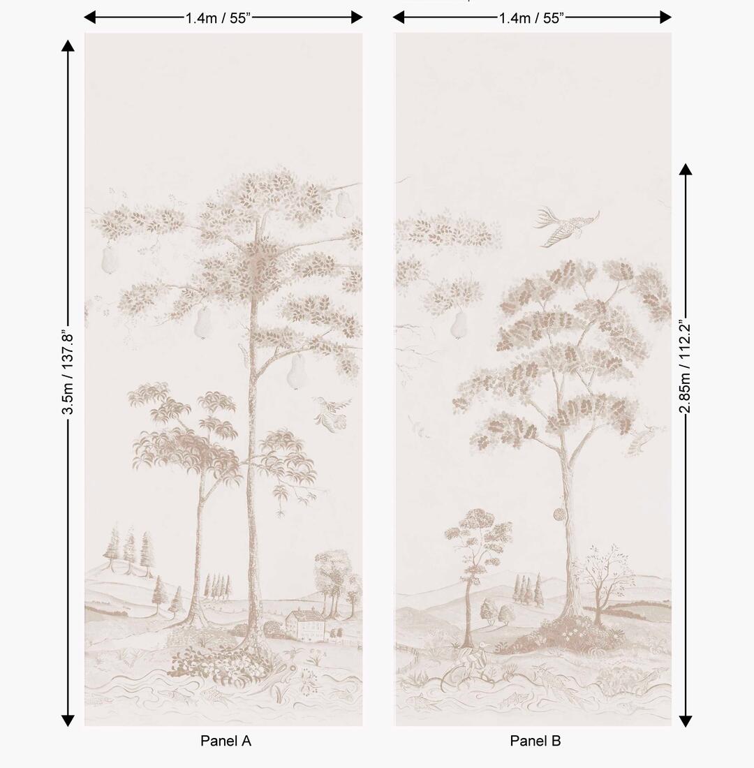 Mythical Land Wallpaper - Clay - Andrew Martin - KKMYLACL - Premier Wallcovering