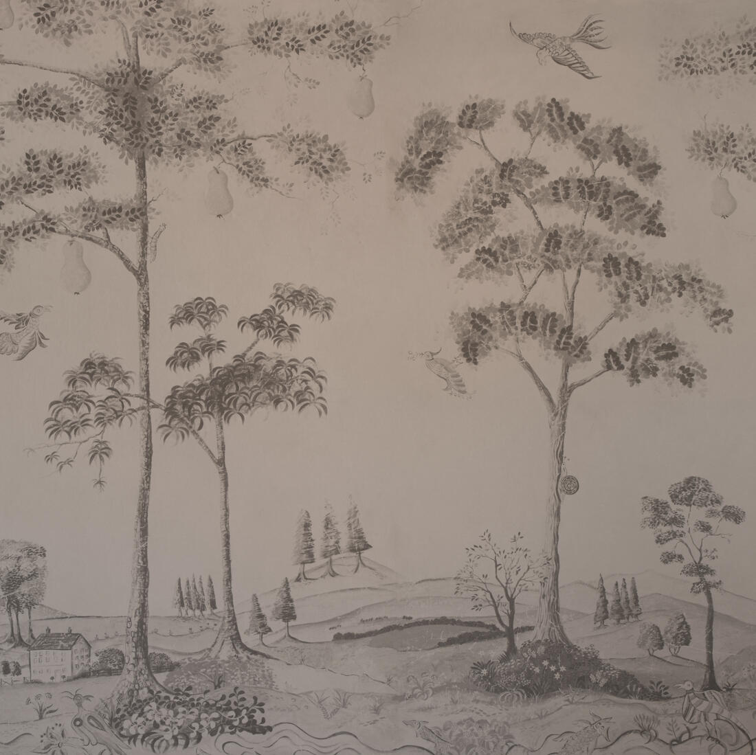 Mythical Land Wallpaper - Peat - Andrew Martin - KKMYLAPE - Premier Wallcovering