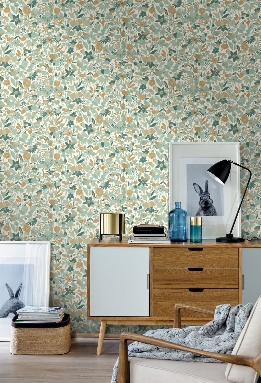 Naivete Wallpaper - Vert Menthe - Caselio - 102197018 - Premier Wallcovering