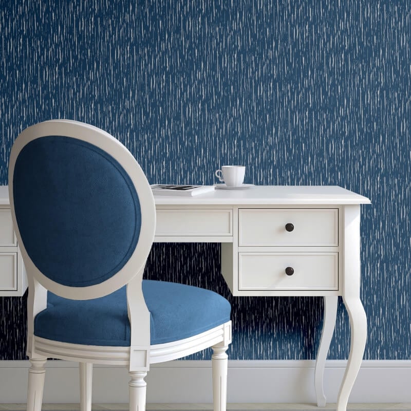 Nala Texture Metallic Wallpaper - Blue/Silver - Muriva - 171103 - Premier Wallcovering