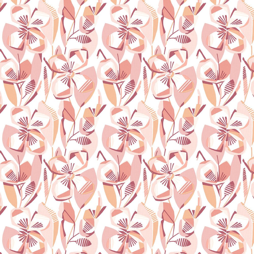 Nathalie Wallpaper - Coral - A Street Prints - FD27279 - Premier Wallcovering