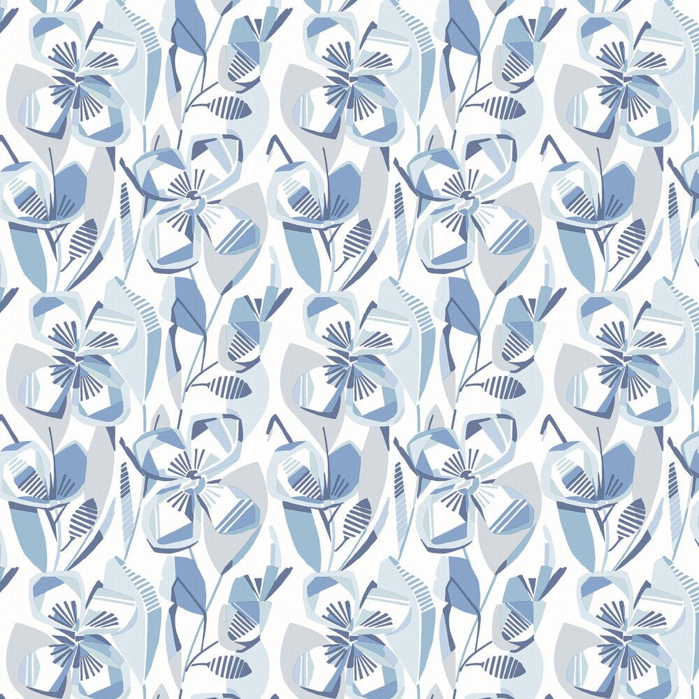 Nathalie Wallpaper - Blue - A Street Prints - FD27281 - Premier Wallcovering