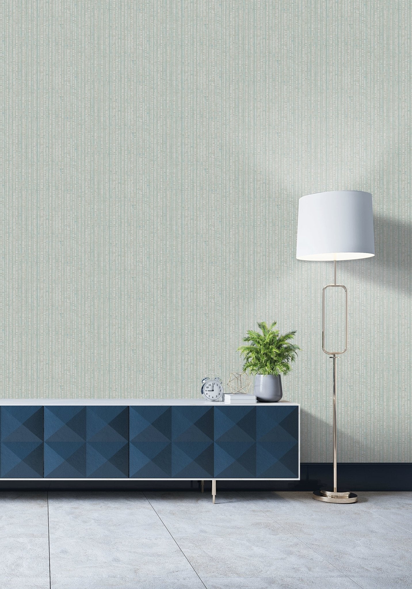 Natural FX 2 Bamboo Wallpaper - Blue / Cream - Galerie - G67767 - Premier Wallcovering