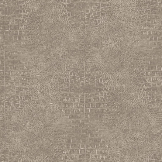 Natural FX 2 Crocodile Wallpaper - Brown - Galerie - G67503 - Premier Wallcovering