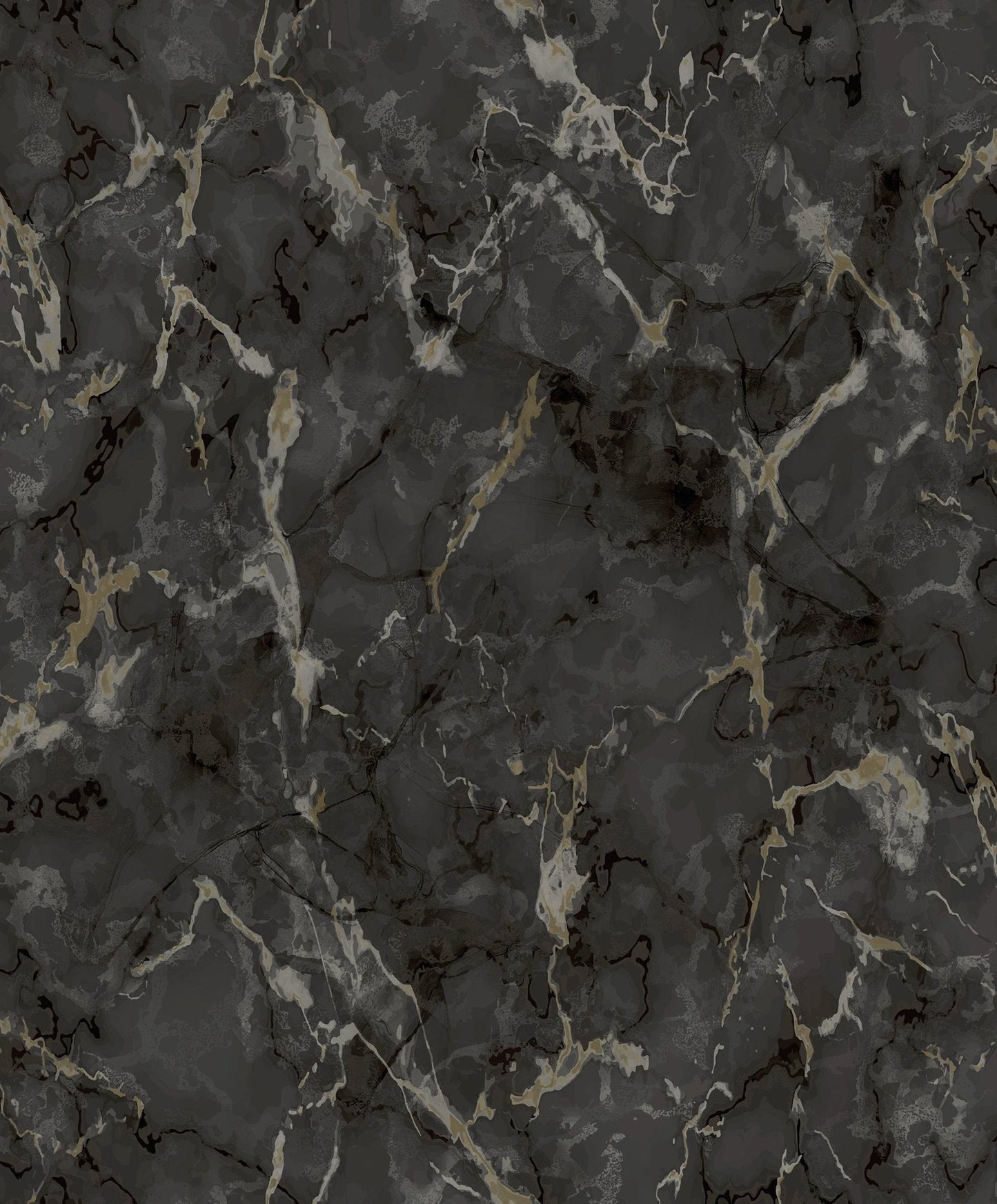 Natural FX 2 Marble Wallpaper - Black / Gold - Galerie - G67754 - Premier Wallcovering