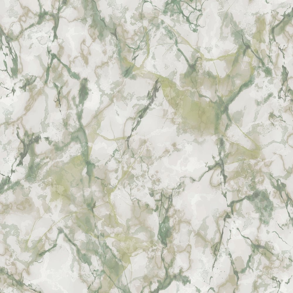 Natural FX 2 Marble Wallpaper - Green / Cream / White - Galerie - G67755 - Premier Wallcovering