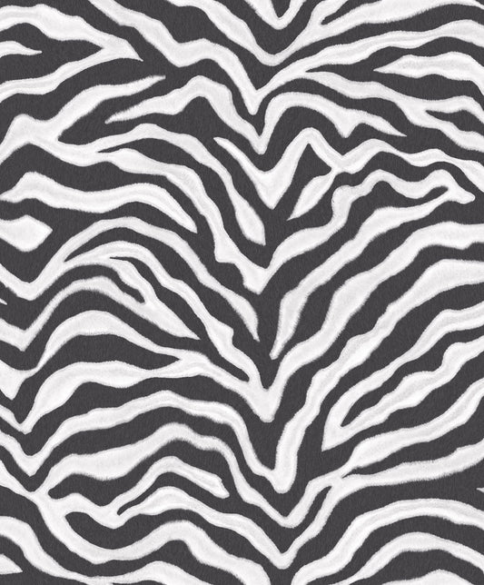 Natural FX 2 Zebra Wallpaper - Black & White - Galerie - G67491 - Premier Wallcovering