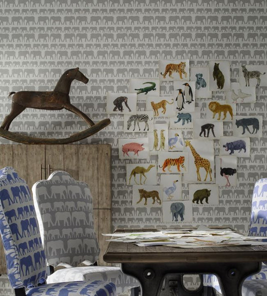 Nell Wallpaper - Denim - Andrew Martin - HFNEDE - Premier Wallcovering