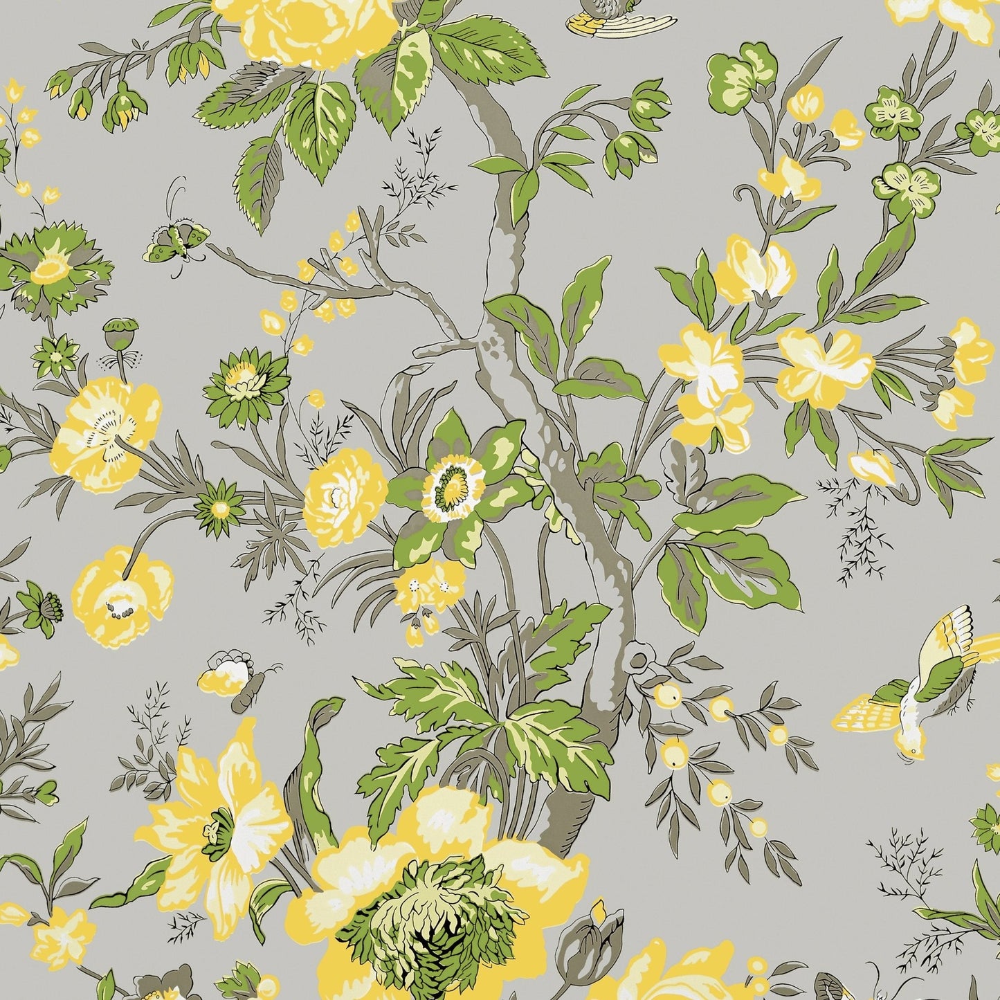 Nemour Wallpaper - Grey - Thibaut - T36128 - Premier Wallcovering