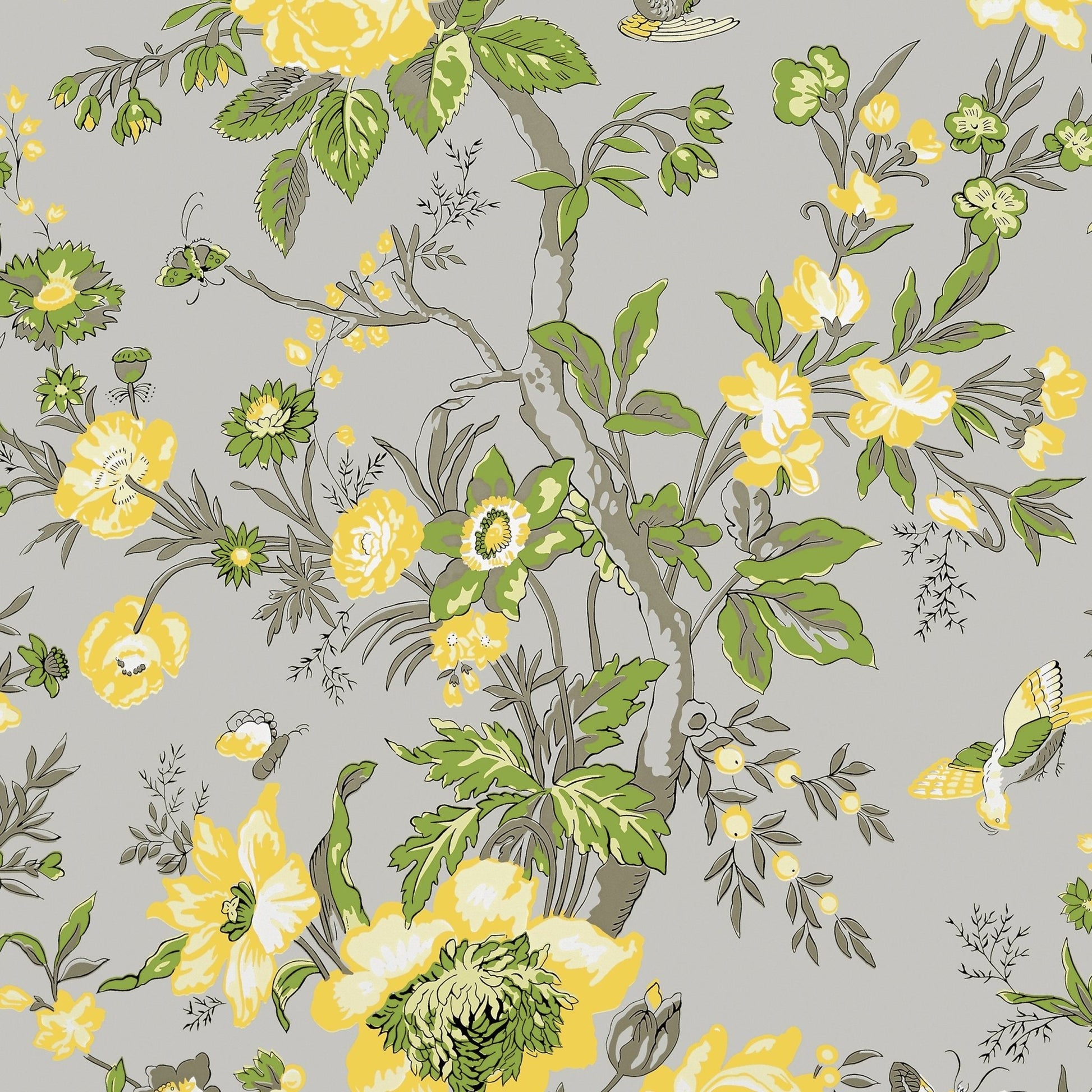 Nemour Wallpaper - Grey - Thibaut - T36128 - Premier Wallcovering