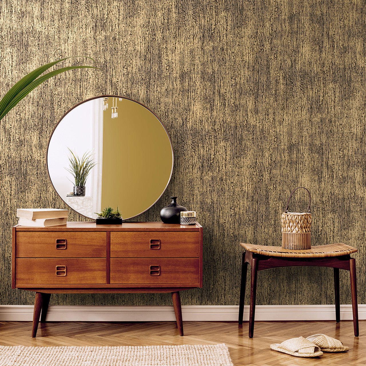 Neptun Universe Wallpaper - Umber Brown - Hohenberger - 51205 - Premier Wallcovering