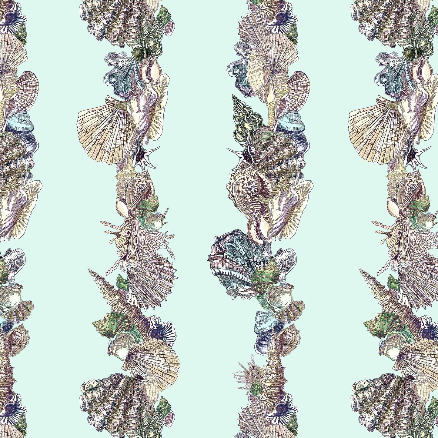 Neptune Stripe Wallpaper - Mermaid - Fraiche - WP18002 - Premier Wallcovering