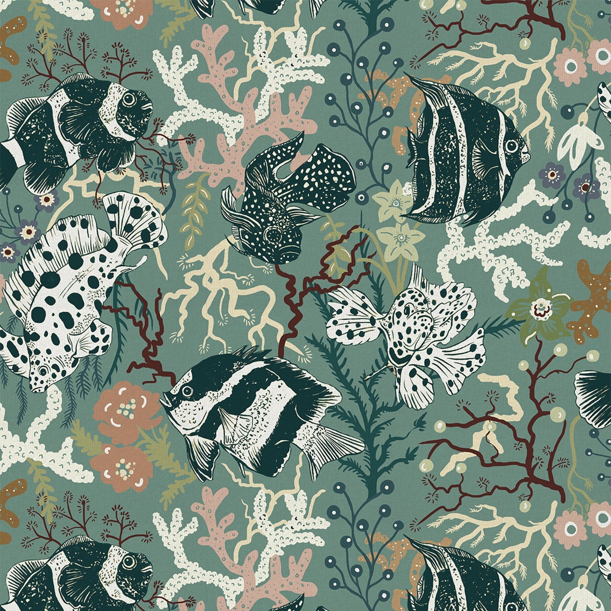 Neptune Wallpaper - Aqua-Marine - Wear The Walls - NEAB894152 - Premier Wallcovering