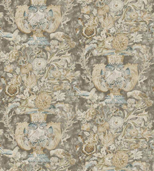 Neptune's Vase Wallpaper - Golden Flax - Madeaux - W1900 - 01 - Premier Wallcovering