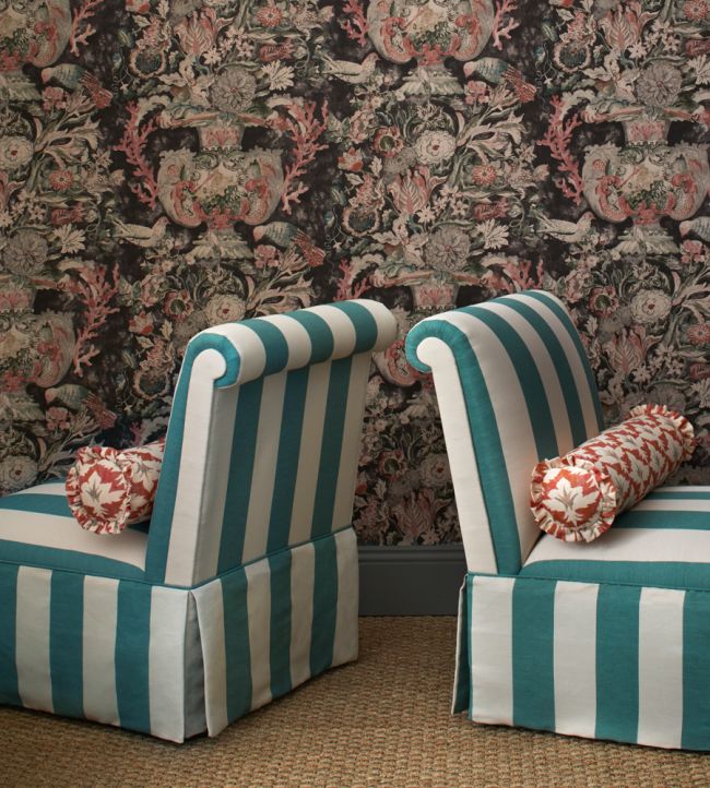 Neptune's Vase Wallpaper - Charcoal - Madeaux - W1900 - 02 - Premier Wallcovering