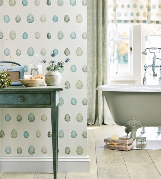 Nest Egg Wallpaper - Eggshell/Ivory - DEBB216502 - Sanderson - Premier Wallcovering