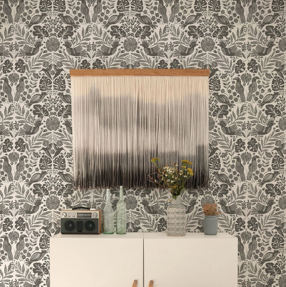 Nestle Wallpaper - Charcoal - A Street Prints - FD27004 - Premier Wallcovering