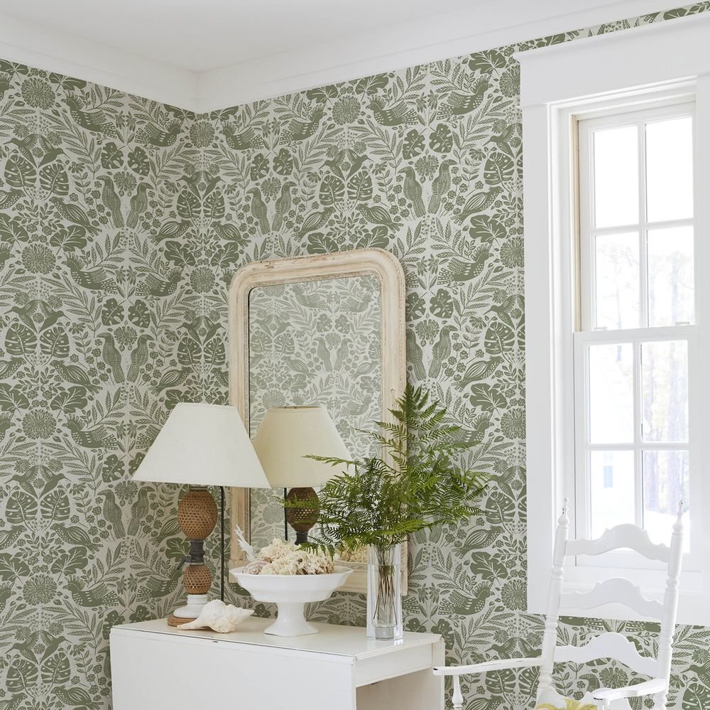 Nestle Wallpaper - Green - A Street Prints - FD27005 - Premier Wallcovering