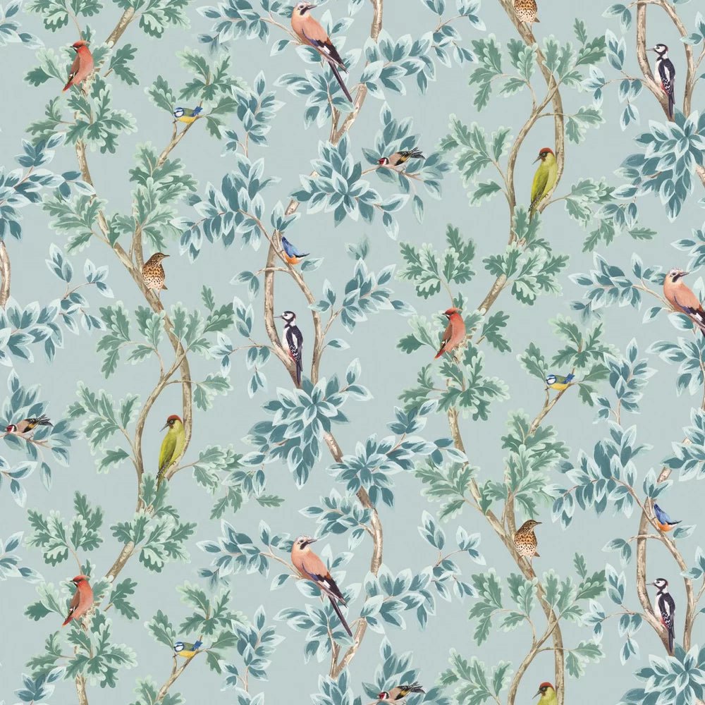 Netherfield Wallpaper - Aqua / Sky Blue - Osborne & Little - W7450-03 - Premier Wallcovering