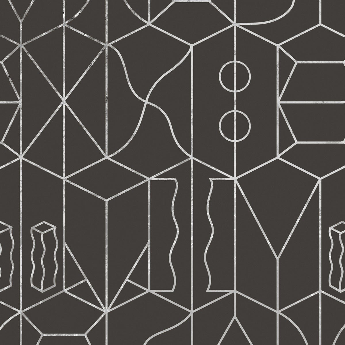 Never Ending Silver Foil Wall Mural - Brown - NLXL - SUZ - 18 - Premier Wallcovering