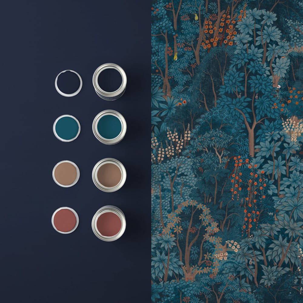 New Eden Wallpaper - Navy - Graham & Brown - 121470 - Premier Wallcovering