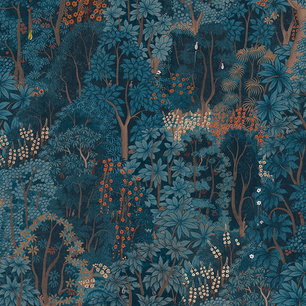 New Eden Wallpaper - Navy - Graham & Brown - 121470 - Premier Wallcovering