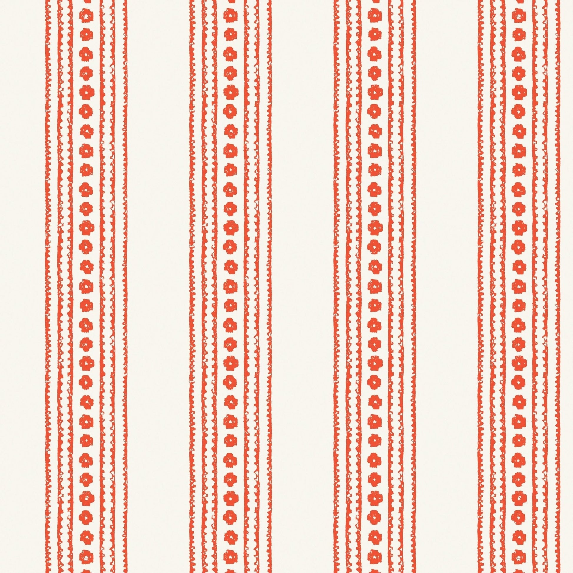 New Haven Stripe Wallpaper - Coral - Thibaut - T10606 - Premier Wallcovering