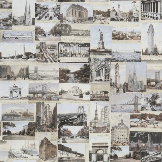 New York Postcard Wallpaper - Multi - Ralph Lauren - PRL5000/01 - Premier Wallcovering