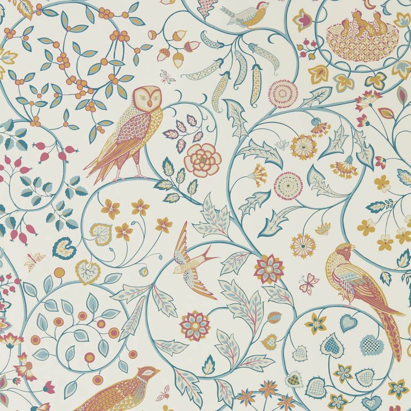 Newill Wallpaper - Indigo Saffron - 216703 - Morris & Co - Premier Wallcovering